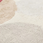 Ковер из хлопка с абстрактным принтом бежевого цвета Elysian Flow Blush варинант исполнения - 3 | Loft Concept в Казани