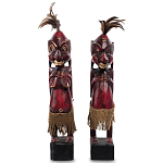 Комплект из 2-х деревянных статуэток Asmat Wooden Statuettes Dark Red варинант исполнения - 1 | Loft Concept в Казани