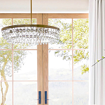 Люстра круглая с подвесками в форме стеклянных капель Glass Rain варинант исполнения - 5 | Loft Concept в Казани