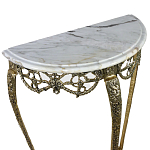 Консоль из бронзы с мраморной столешницей Mademoiselle De Console варинант исполнения - 1 | Loft Concept в Казани