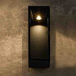 Уличный настенный светильник прямоугольной формы черного цвета Geometric Glow варинант исполнения - 2 | Loft Concept в Казани