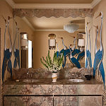 Обои ручная роспись Sarus Cranes Colourway SC-208 on Raw Silk dyed silk варинант исполнения - 3 | Loft Concept в Казани