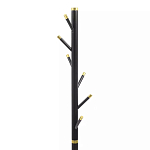 Напольная вешалка чёрная с золотистыми элементами Branches Hangers варинант исполнения - 2 | Loft Concept в Казани