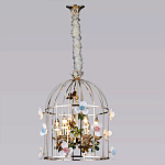 Люстра в виде клетки с цветами Flower Cell варинант исполнения - 3 | Loft Concept в Казани