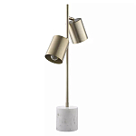 Настольная лампа золотистая на белом мраморном основании Streams of Light варинант исполнения - 3 | Loft Concept в Казани