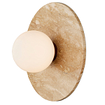 Бра в виде диска с плафоном из матового белого стекла Marble Glow варинант исполнения - 2 | Loft Concept в Казани