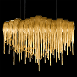 Люстра подвесная с металлическими цепочками и изогнутыми металлическими дугами 72 см Atlantis Chain варинант исполнения - 17 | Loft Concept в Казани