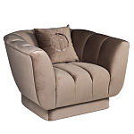 Дизайнерское кресло мягкое из серого велюра Serenity варинант исполнения - 1 | Loft Concept в Казани