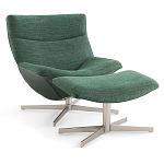 Кресло вращающееся с подставкой для ног зеленое Verdante варинант исполнения - 1 | Loft Concept в Казани