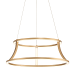 Люстра золотого цвета с 2-мя светодиодными кольцами Eurofase варинант исполнения - 1 | Loft Concept в Казани