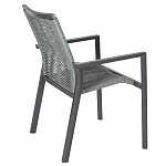 Стул темно-серый с высокой плетеной спинкой и сиденьем Braided Strength варинант исполнения - 3 | Loft Concept в Казани