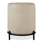 Банкетка овальная бежевый велюр на 4-х металлических ножках черного цвета SANJAY варинант исполнения - 3 | Loft Concept в Казани