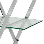 Стеллаж со стеклянными полками на стальном каркасе X-ray варинант исполнения - 4 | Loft Concept в Казани