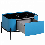 Тумба прикроватная чёрно-голубая с  ящиком Blue Cabinet варинант исполнения - 2 | Loft Concept в Казани