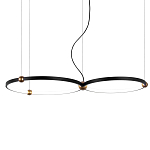 Люстра подвесная светодиодная черный металл Ring Horizontal варинант исполнения - 8 | Loft Concept в Казани