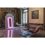 Дизайнерское разноцветное кресло на металлическом каркасе с подставкой для ног Poltronova Plasma Armchair варинант исполнения - 15 | Loft Concept в Казани