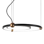 Люстра подвесная светодиодная черный металл Ring Horizontal варинант исполнения - 1 | Loft Concept в Казани
