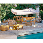 Садовая скамья из массива акации Ruth Wooden Bench варинант исполнения - 5 | Loft Concept в Казани