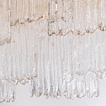 Люстра подвесная прямоугольная из рифленого стекла Fluted Glass Chandelier варинант исполнения - 1 | Loft Concept в Казани