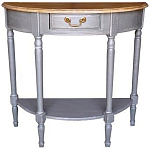 Полукруглая консоль в стиле прованс серая Margery Provence Grey Console варинант исполнения - 1 | Loft Concept в Казани