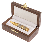 Флеш-карта USB 2.0 на 32 гб в виде пули с гравировкой природы в подарочной коробке Metal Flash Drive варинант исполнения - 5 | Loft Concept в Казани