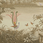 Обои ручная роспись Le Brésil Amarelo Sepia варинант исполнения - 3 | Loft Concept в Казани