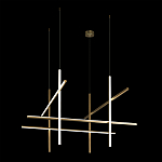 Люстра с 8-ю пересекающимися цилиндрическими плафонами на тонких тросах Trumpet tube варинант исполнения - 7 | Loft Concept в Казани