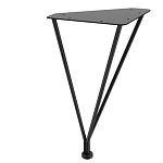 Стол журнальный c коричневой круглой столешницей на четырех черных ножках Charm Coffee Table варинант исполнения - 3 | Loft Concept в Казани