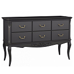 Консоль черная из массива бука с ящиками в стиле прованс Black Provence варинант исполнения - 1 | Loft Concept в Казани