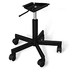 Стул с мягкой бирюзовой обивкой из велюра и подъемно-поворотным механизмом на черных колесиках Harper Turquoise варинант исполнения - 3 | Loft Concept в Казани