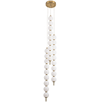 Подвесной светильник с плафонами в виде шаров из акрила Pearls Suspension Brass Cascade Hanging Lamp варинант исполнения - 1 | Loft Concept в Казани