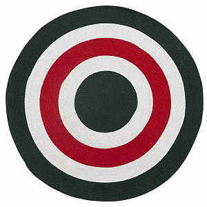 Ковер круглый из хлопка с контрастным узором Bullseye