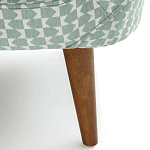 Кресло светло-бирюзовое с принтом Pauley Light Turquoise Armchair варинант исполнения - 4 | Loft Concept в Казани