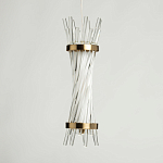 Подвесной светильник с цилиндрическим плафоном из прозрачных стеклянных трубок Nembus варинант исполнения - 5 | Loft Concept в Казани