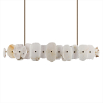 Подвесной светильник с фигурными элементами из белого алебастра Cryptocrystalline Stone варинант исполнения - 7 | Loft Concept в Казани