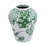 Ваза с зелеными цветочными и птичьими мотивами Vase Inspired by Nature варинант исполнения - 2 | Loft Concept в Казани