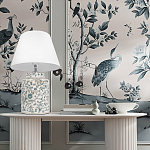 Настольная лампа цилиндрическая с цветочной росписью Lamp Flower Painting варинант исполнения - 6 | Loft Concept в Казани