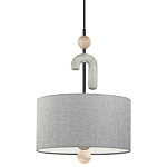 Люстра с серым тканевым плафоном Flourish варинант исполнения - 1 | Loft Concept в Казани