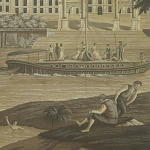 Обои ручная роспись Monuments of Paris Eau Forte on antique scenic Xuan paper варинант исполнения - 1 | Loft Concept в Казани