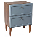 Тумба прикроватная серая из массива бука с 2-мя ящиками Wenge Light варинант исполнения - 1 | Loft Concept в Казани