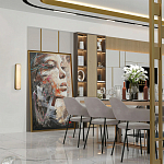 Бра в металлическом корпусе с рассеивателем из бежевого алебастра Cryptocrystalline Stone варинант исполнения - 2 | Loft Concept в Казани