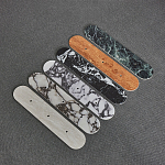 Бра с каменным основанием и 3-мя плафоном из стекла Shaw Marble Lighting варинант исполнения - 1 | Loft Concept в Казани