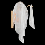 Бра из полупрозрачных овальных лепестков из стекла с металлическим основанием золотого цвета Nazaire Glass Lighting варинант исполнения - 2 | Loft Concept в Казани