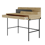 Стол письменный с выдвижным ящиком цвета древесины LEILA WORKING TABLE OAK ANTHRACITE варинант исполнения - 1 | Loft Concept в Казани