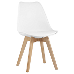 Стул с основой из пластика и мягким сиденьем Arvika White варинант исполнения - 1 | Loft Concept в Казани