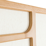 Ширма из массива дуба и ткани Arcuri Screen варинант исполнения - 5 | Loft Concept в Казани