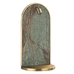 Настенный светильник зеленого цвета с бронзовой рамкой овальной формы с полкой Herbarium  варинант исполнения - 1 | Loft Concept в Казани