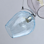 Люстра каскадная с 9-ю разноцветными стеклянными плафонами Kaleido варинант исполнения - 5 | Loft Concept в Казани