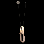 Подвесной светильник белого цвета с изогнутым плафоном Flow Loop варинант исполнения - 3 | Loft Concept в Казани