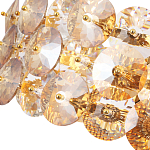 Люстра круглая золотого цвета с круглыми хрустальным элементами Solyria варинант исполнения - 7 | Loft Concept в Казани